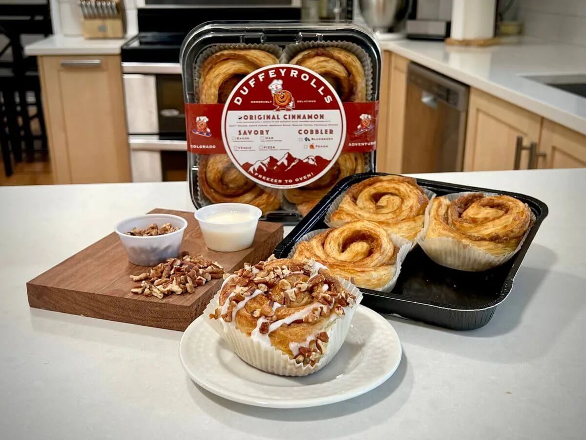 Frozen bake-at-home Duffeyrolls pans.